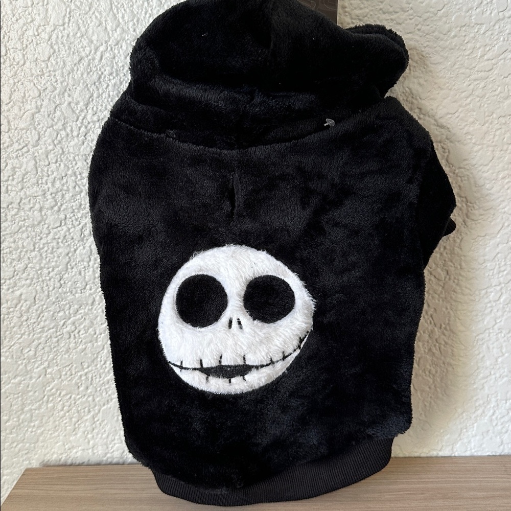 Disney Black and White Jack Skellington Fleece Dog Hoodie - Picture 7 of 7